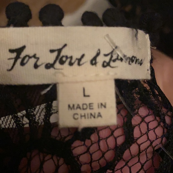 NWT For Love and Lemons Black Emorie Mini Dress - Picture 10 of 12